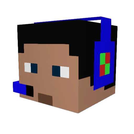 bentom79 Minecraft avatar head, 3D render