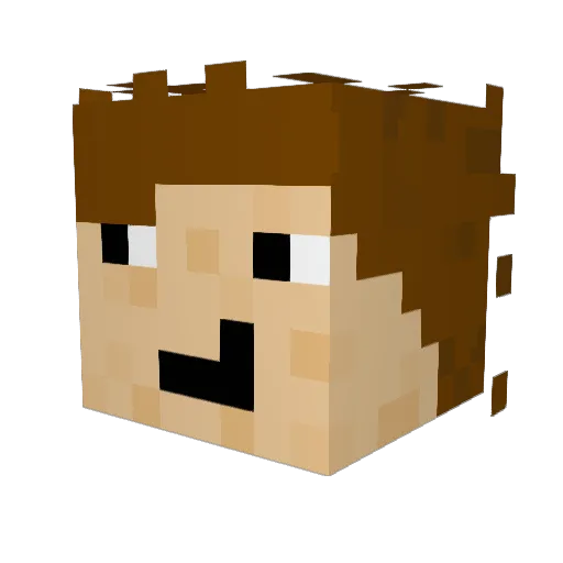 bentrc Minecraft avatar head, 3D render