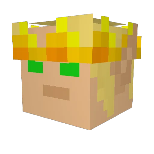 bentrombone Minecraft avatar head, 3D render