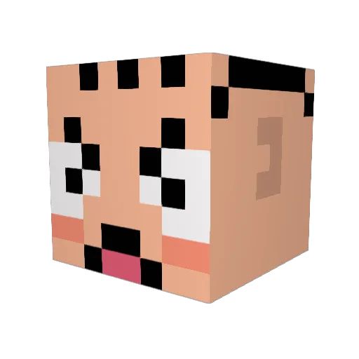 benukoks Minecraft avatar head, 3D render