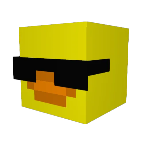 benusino Minecraft avatar head, 3D render