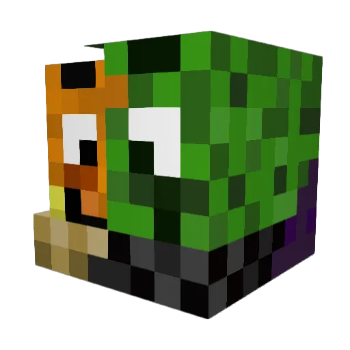 benutzern Minecraft avatar head, 3D render