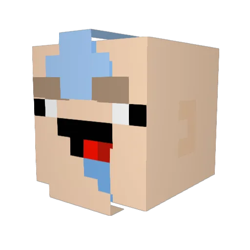 benw15 Minecraft avatar head, 3D render