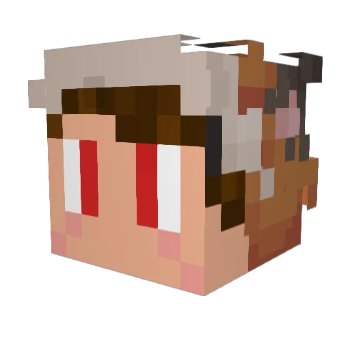 benwarth Minecraft avatar head, 3D render