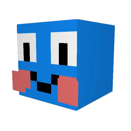 benybum5_ Minecraft avatar head, 3D render