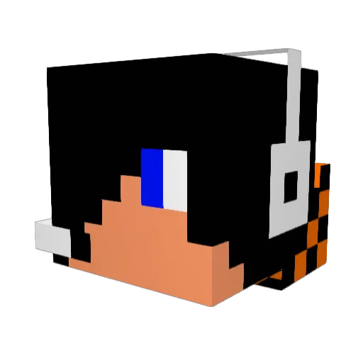 benyzuip Minecraft avatar head, 3D render