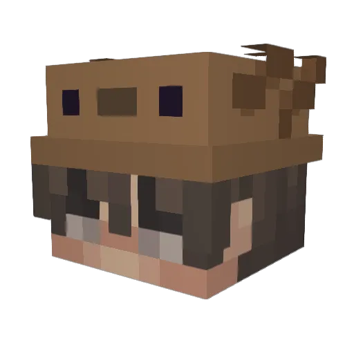 benz1no Minecraft avatar head, 3D render
