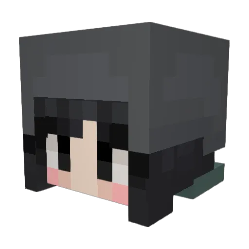 benzinlik Minecraft avatar head, 3D render