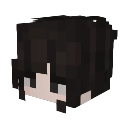 benzokicia Minecraft avatar head, 3D render