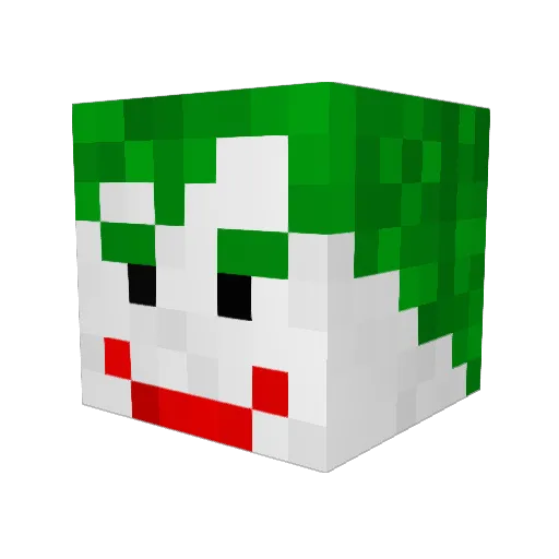 benzonic Minecraft avatar head, 3D render