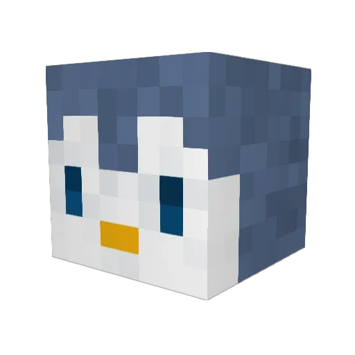 benzoudayo Minecraft avatar head, 3D render