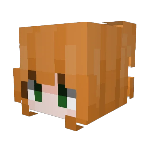 beommo Minecraft avatar head, 3D render