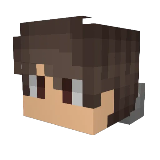 beonebiker Minecraft avatar head, 3D render