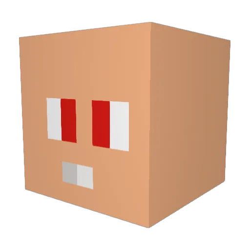bepetre Minecraft avatar head, 3D render