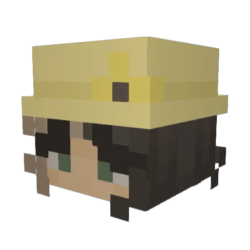 bepinetree Minecraft avatar head, 3D render