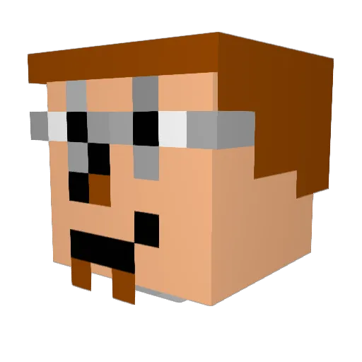 beppie08 Minecraft avatar head, 3D render