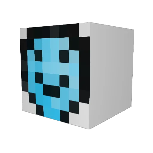 bequiethoo Minecraft avatar head, 3D render