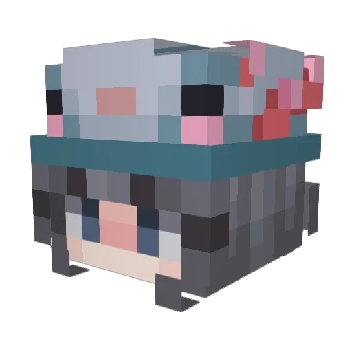 ber0t Minecraft avatar head, 3D render