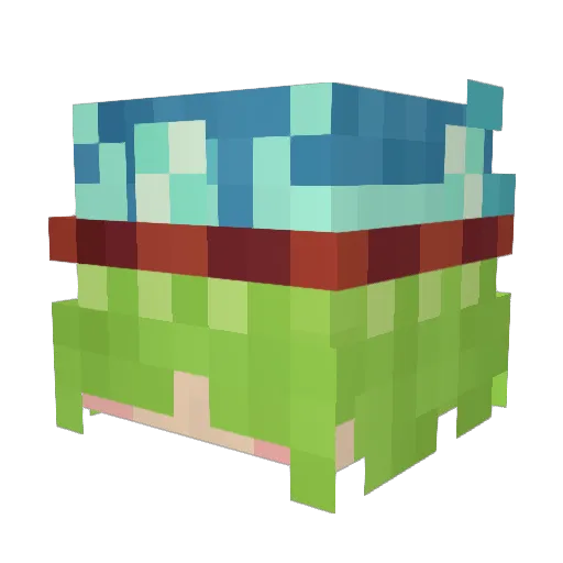 ber Minecraft avatar head, 3D render