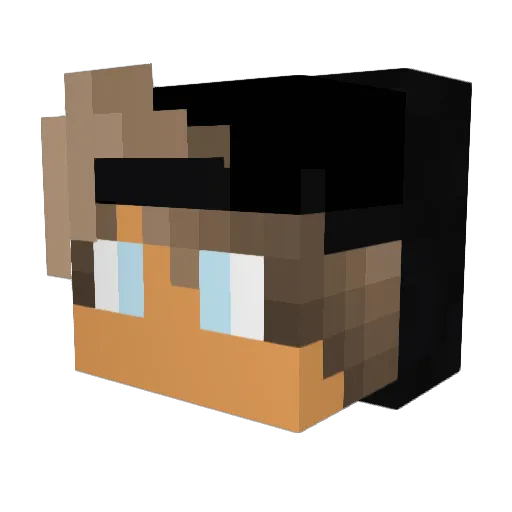 berat671 Minecraft avatar head, 3D render