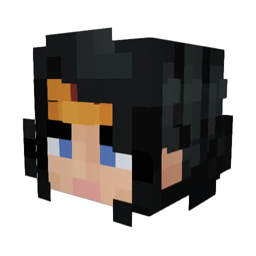 beratmfn Minecraft avatar head, 3D render