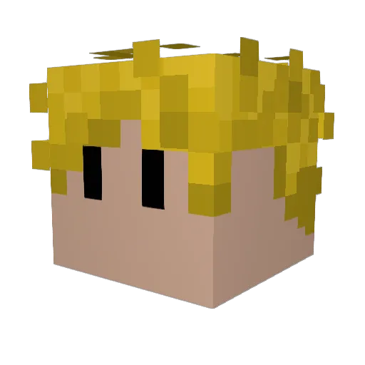 berbbobs Minecraft avatar head, 3D render