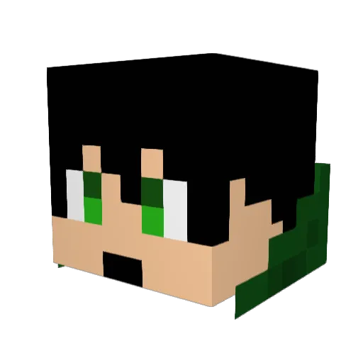 berberpong Minecraft avatar head, 3D render