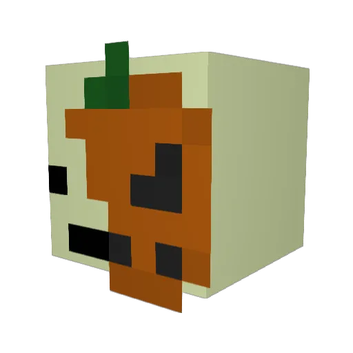 berbic Minecraft avatar head, 3D render