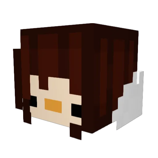 berbsy Minecraft avatar head, 3D render