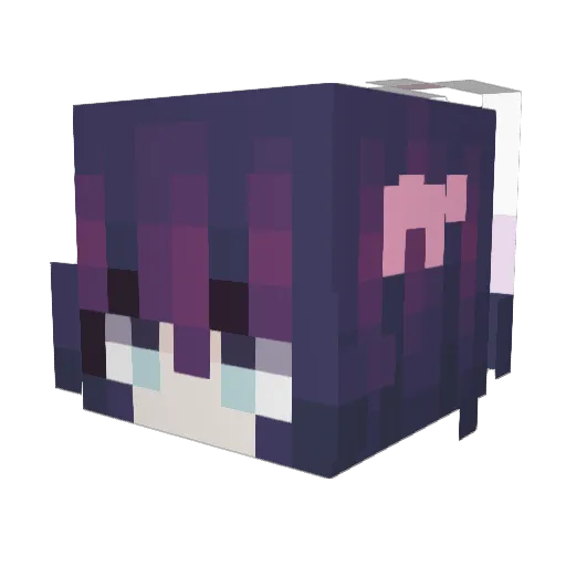 bereze Minecraft avatar head, 3D render