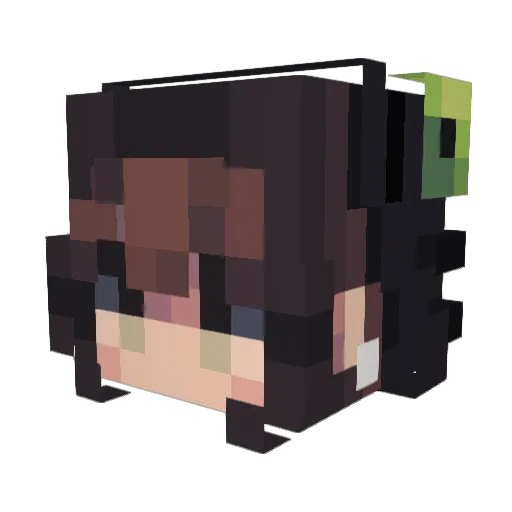 berfberf Minecraft avatar head, 3D render