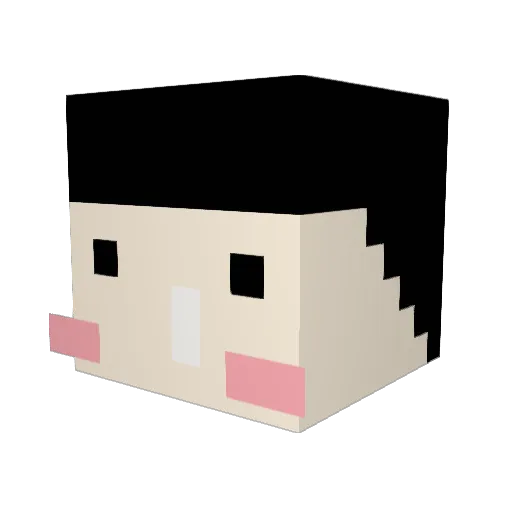 bergamorte Minecraft avatar head, 3D render