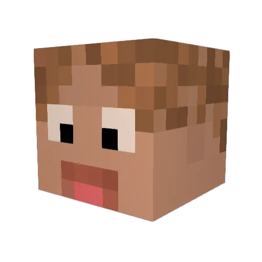 bergatron_ Minecraft avatar head, 3D render