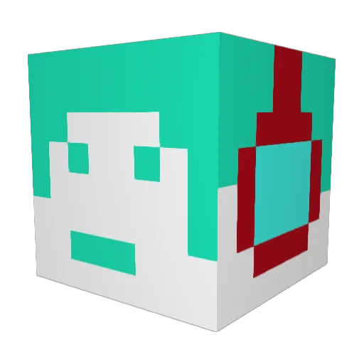 bergonline Minecraft avatar head, 3D render