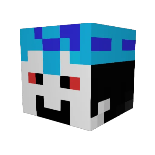 berkio Minecraft avatar head, 3D render