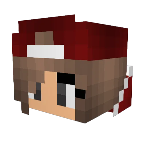 berkybear Minecraft avatar head, 3D render