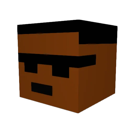 berlin500 Minecraft avatar head, 3D render