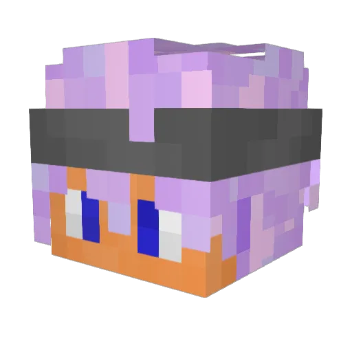 bermaaa Minecraft avatar head, 3D render
