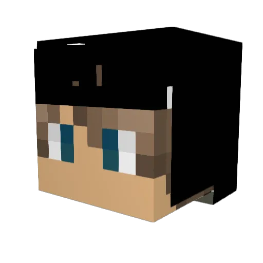bernadozc Minecraft avatar head, 3D render