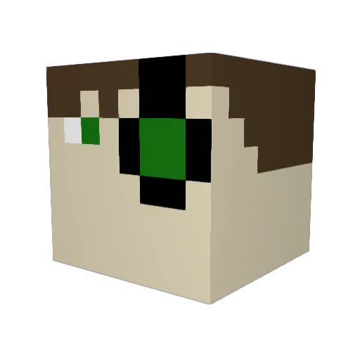 berndarmin Minecraft avatar head, 3D render