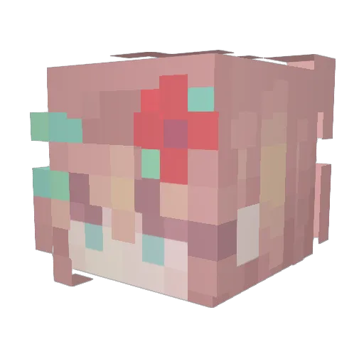 bernebear Minecraft avatar head, 3D render