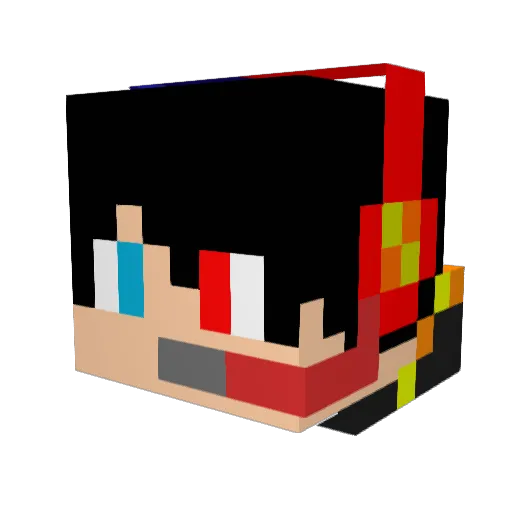 bernepica Minecraft avatar head, 3D render