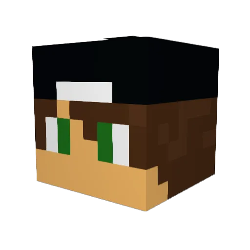 berntarild Minecraft avatar head, 3D render