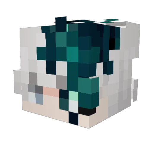 berrent Minecraft avatar head, 3D render