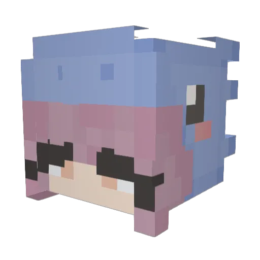berries2010 Minecraft avatar head, 3D render