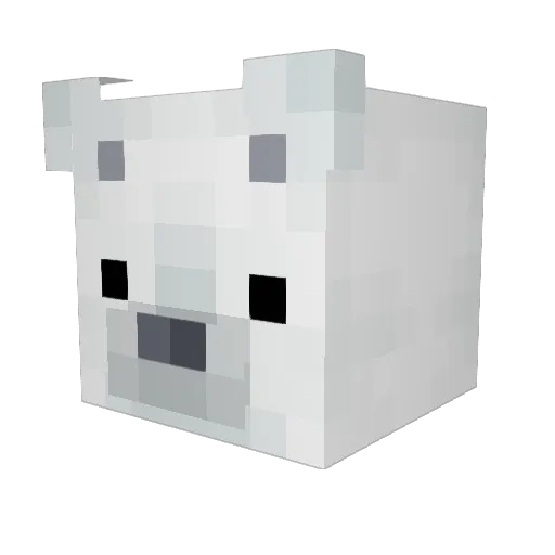 berrinbear Minecraft avatar head, 3D render