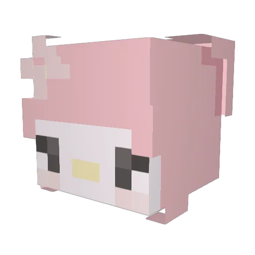 berrybomii Minecraft avatar head, 3D render