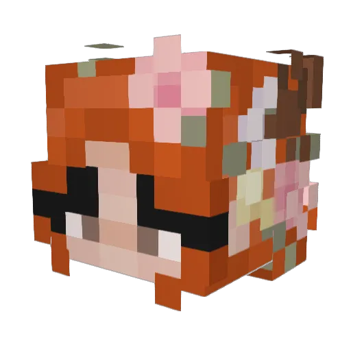berryeepy Minecraft avatar head, 3D render