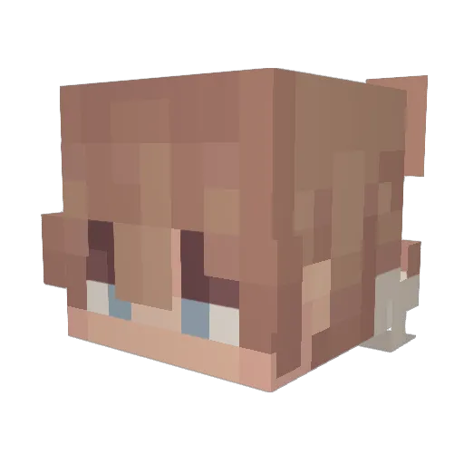berryical Minecraft avatar head, 3D render