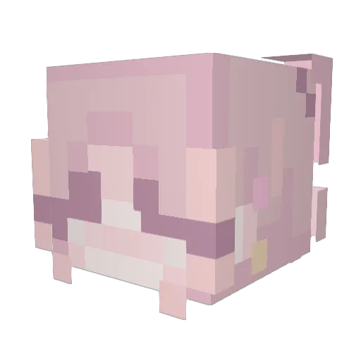 berrylollipop Minecraft avatar head, 3D render